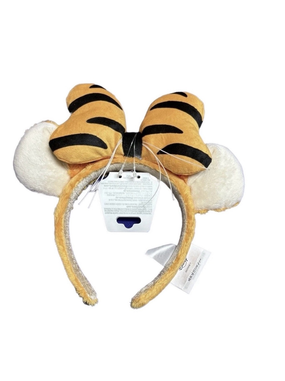 Disney Tiger Bow Ear Plush Headband in Orange, Black & Cream